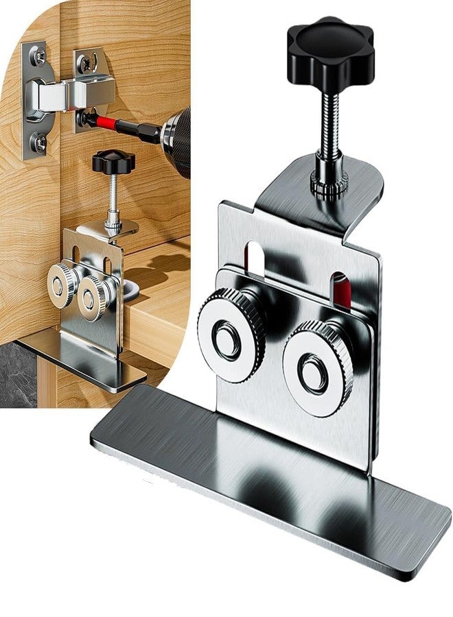 XSteez Cabinet Door Mounting Jig, Support Arm Installation Positioner, Adjustable Door Clamp - Image 1